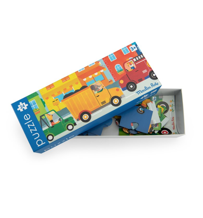 Puzzle vehículos Popipop (24 piezas)