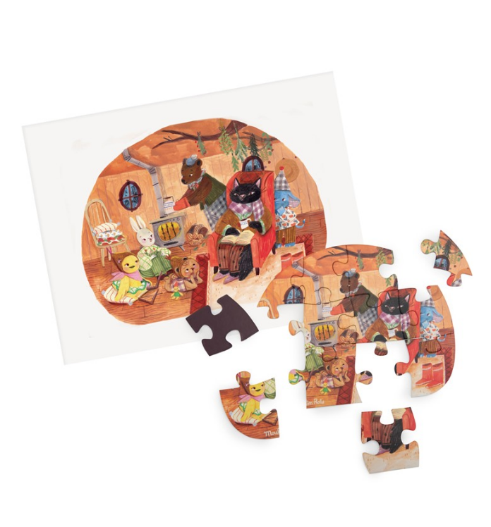 4 mini puzzles Comidas Minouchkas