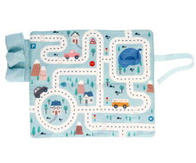 Cargar imagen en el visor de la galería, Juego Mantel con Circuito Azul + 3 Coches