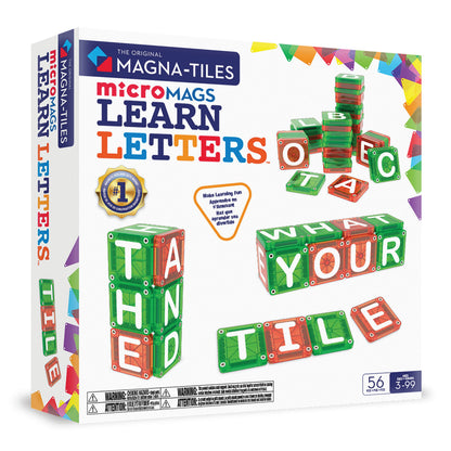 MAGNA-TILES microMAGS LEARN Letters 56 piezas caja