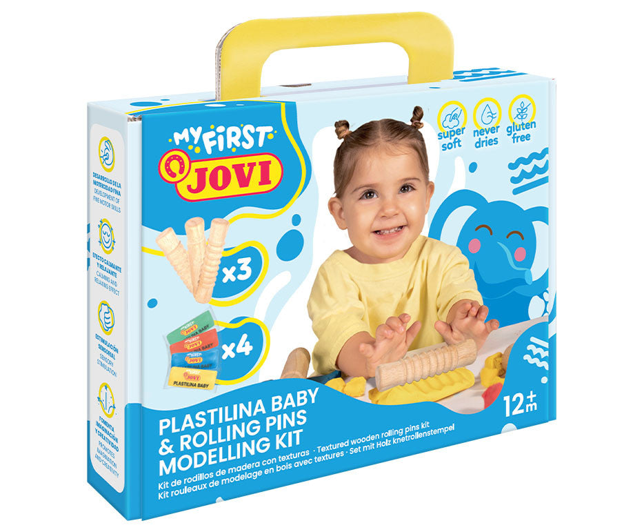 MY FIRST PLASTILINA Baby Mi primer kit de modelaje con rodillos de madera