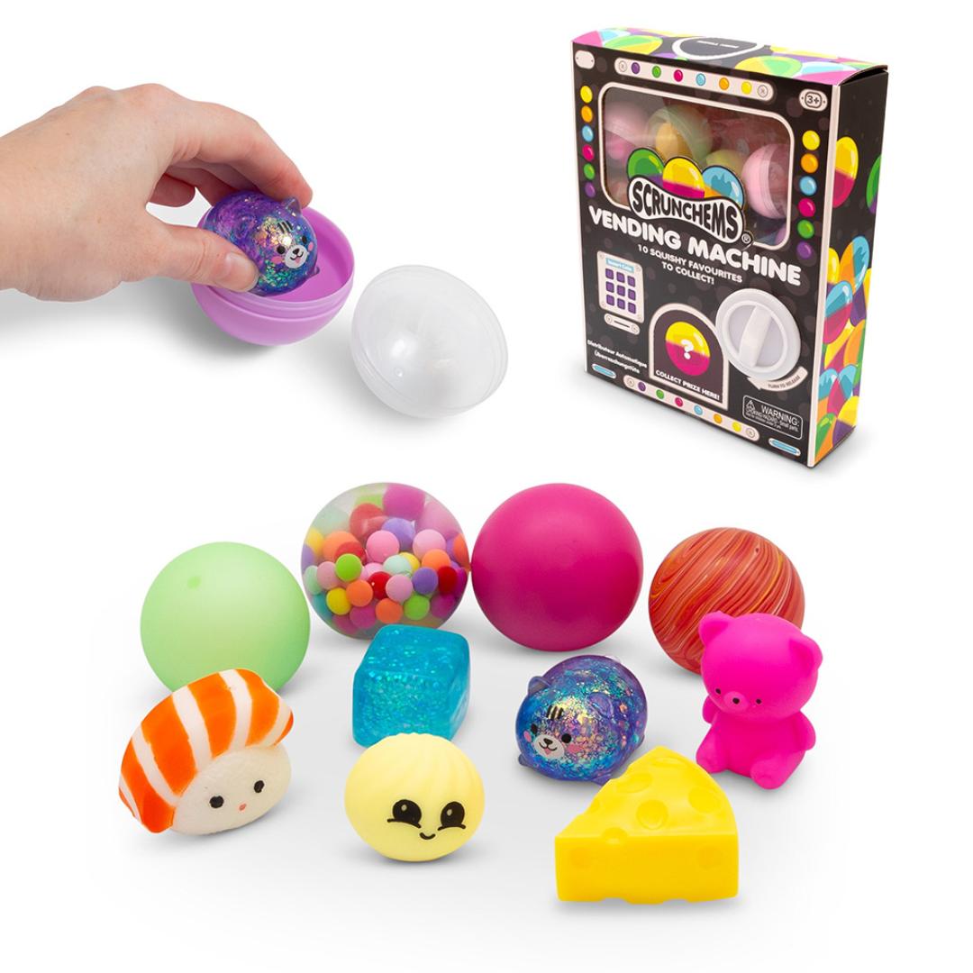 Cápsulas y squishies Scrunchems Vending Machine