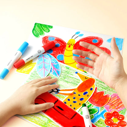 Cubo de crayones sedosos suaves y lavables Mideer – 24 colores