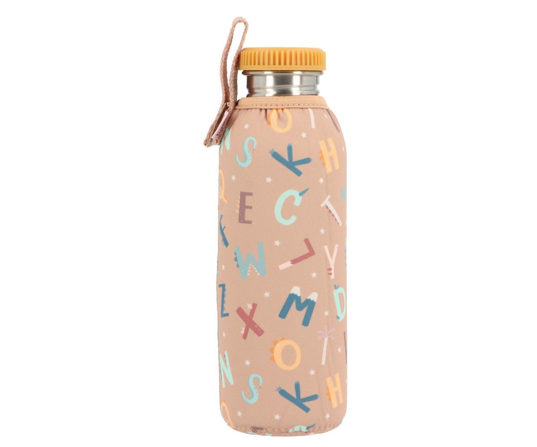 Botella Acero con Funda Funny Letters