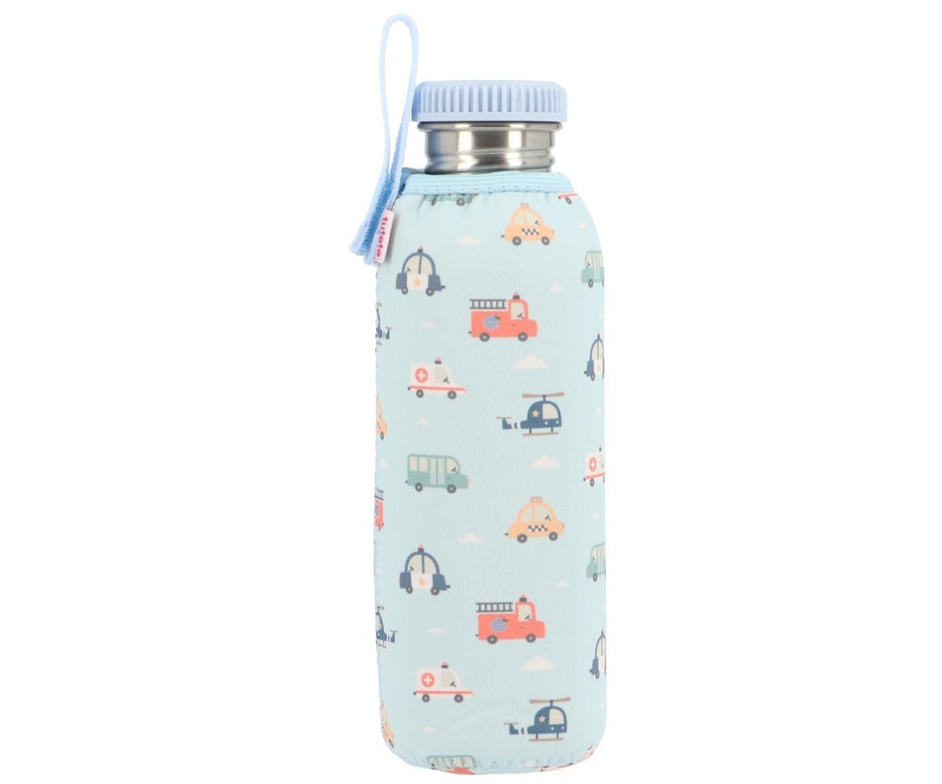 Botella Acero con Funda City Cars 750ml