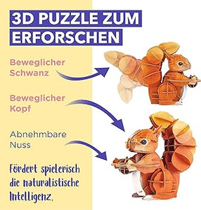 mierEdu Mini puzzle 3D - Ardilla