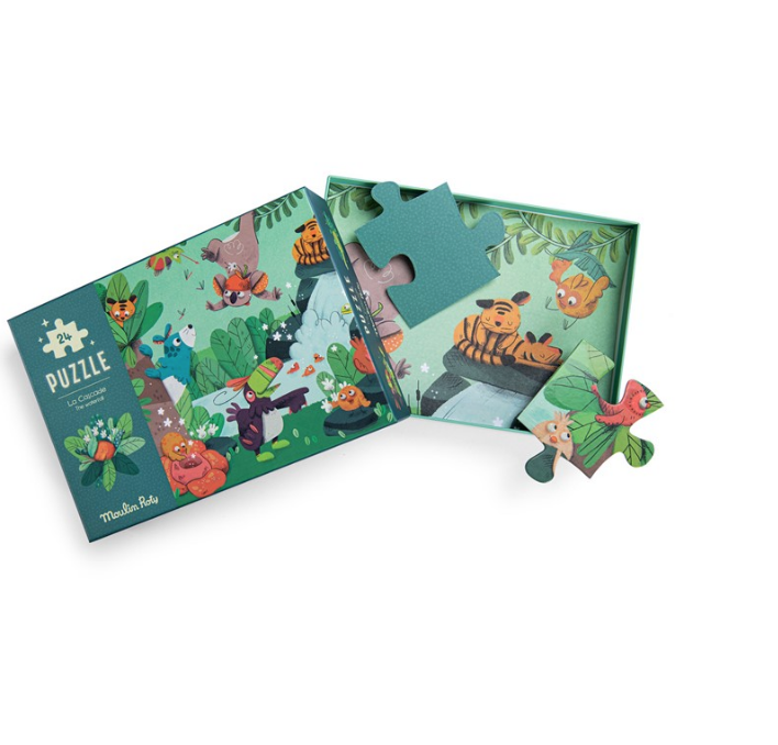 Puzzle fosforescente La Cascada Jungla (24 piezas)