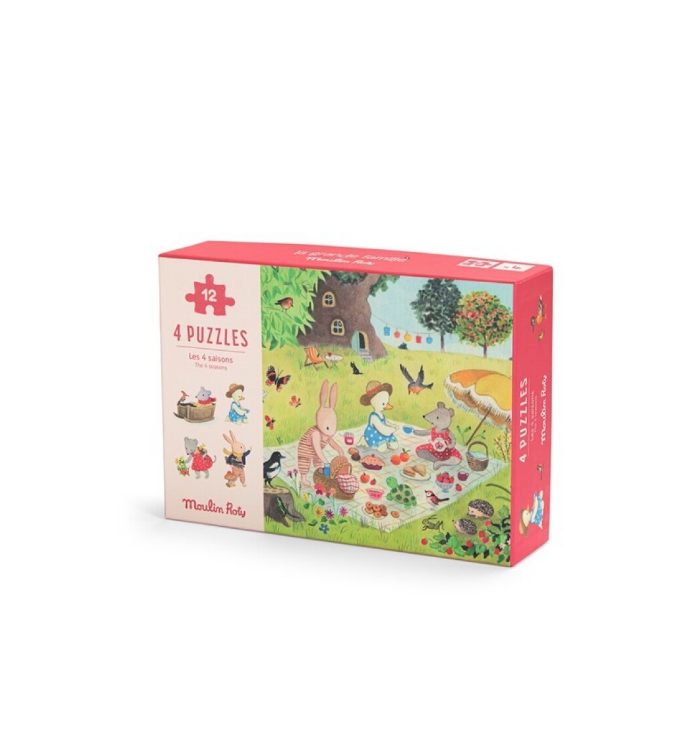 4 mini puzzles Las Estaciones GF (12 piezas x 4)