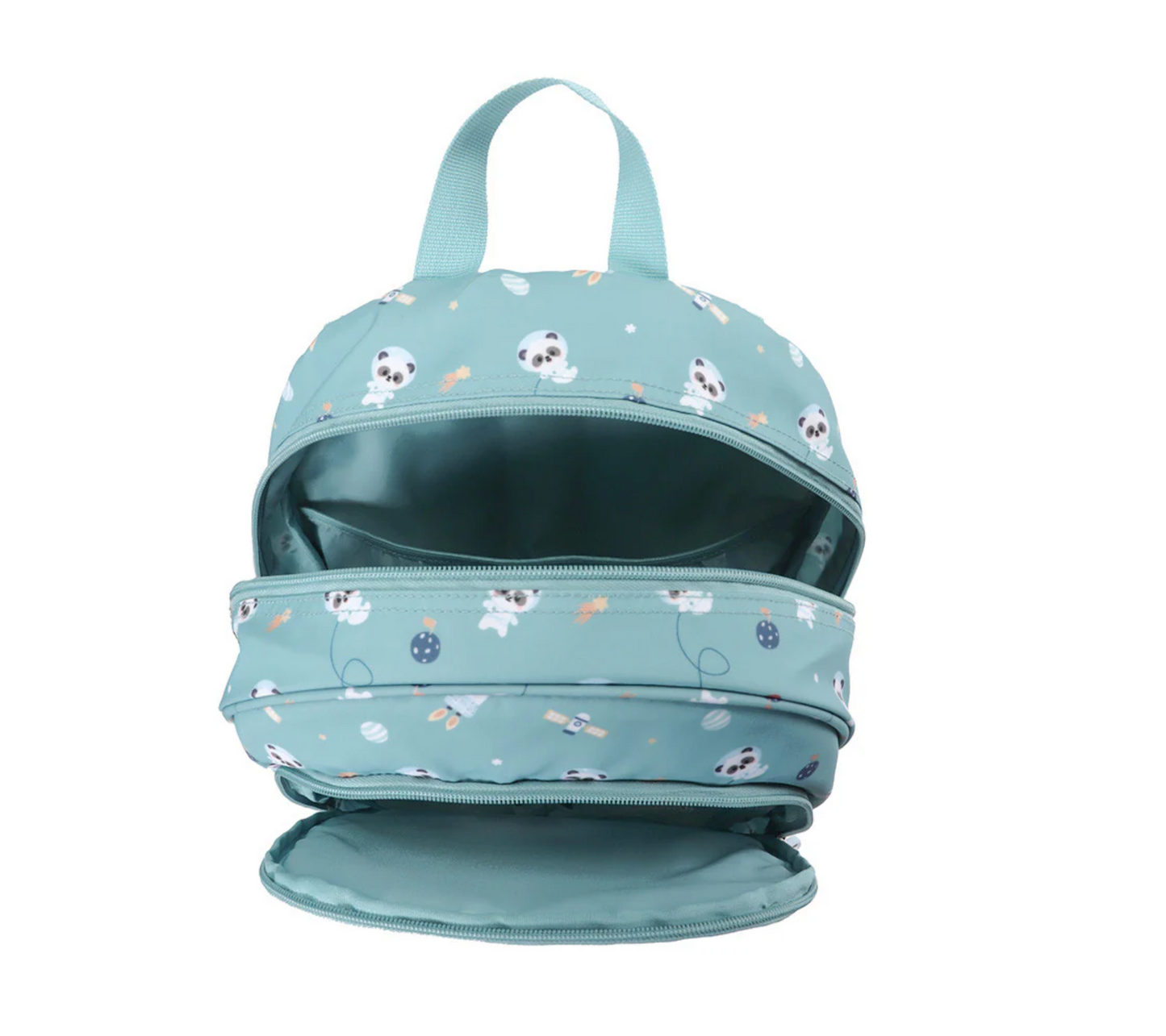 Mochila Mediana Pandas in Space + Llavero