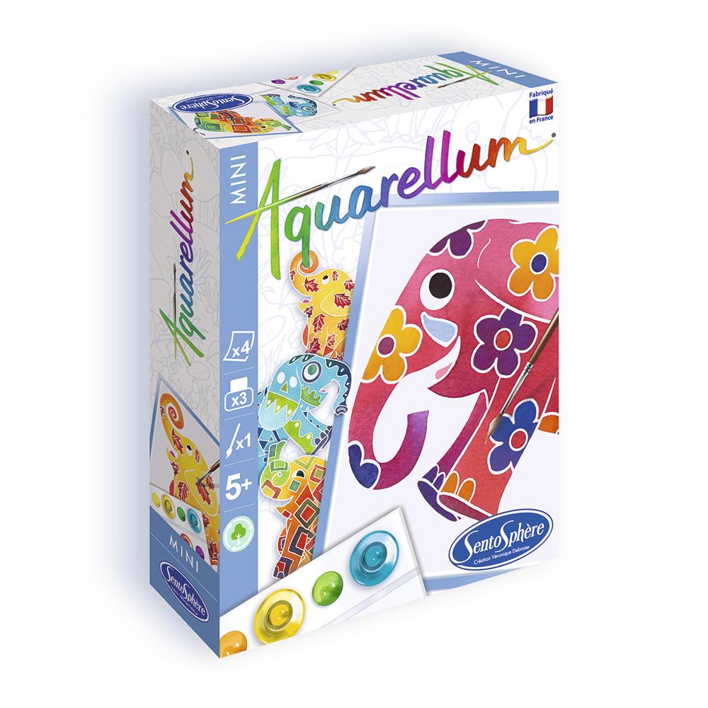 Mini Aquarellum Elefants
