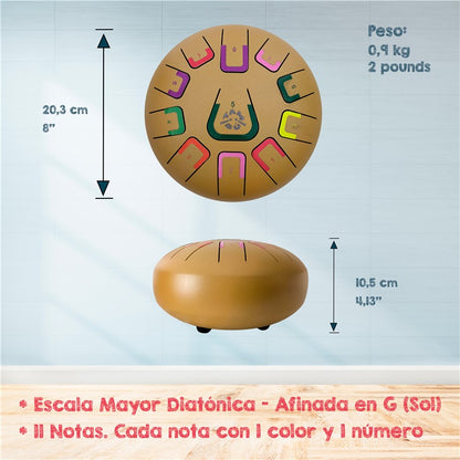 Tambú 8" 11 notas - Oro