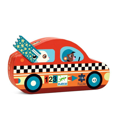 Puzzle silueta: El coche de carreras