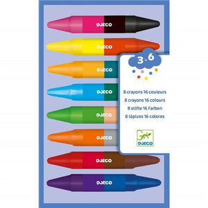 Ceras de dos colores (doble punta)