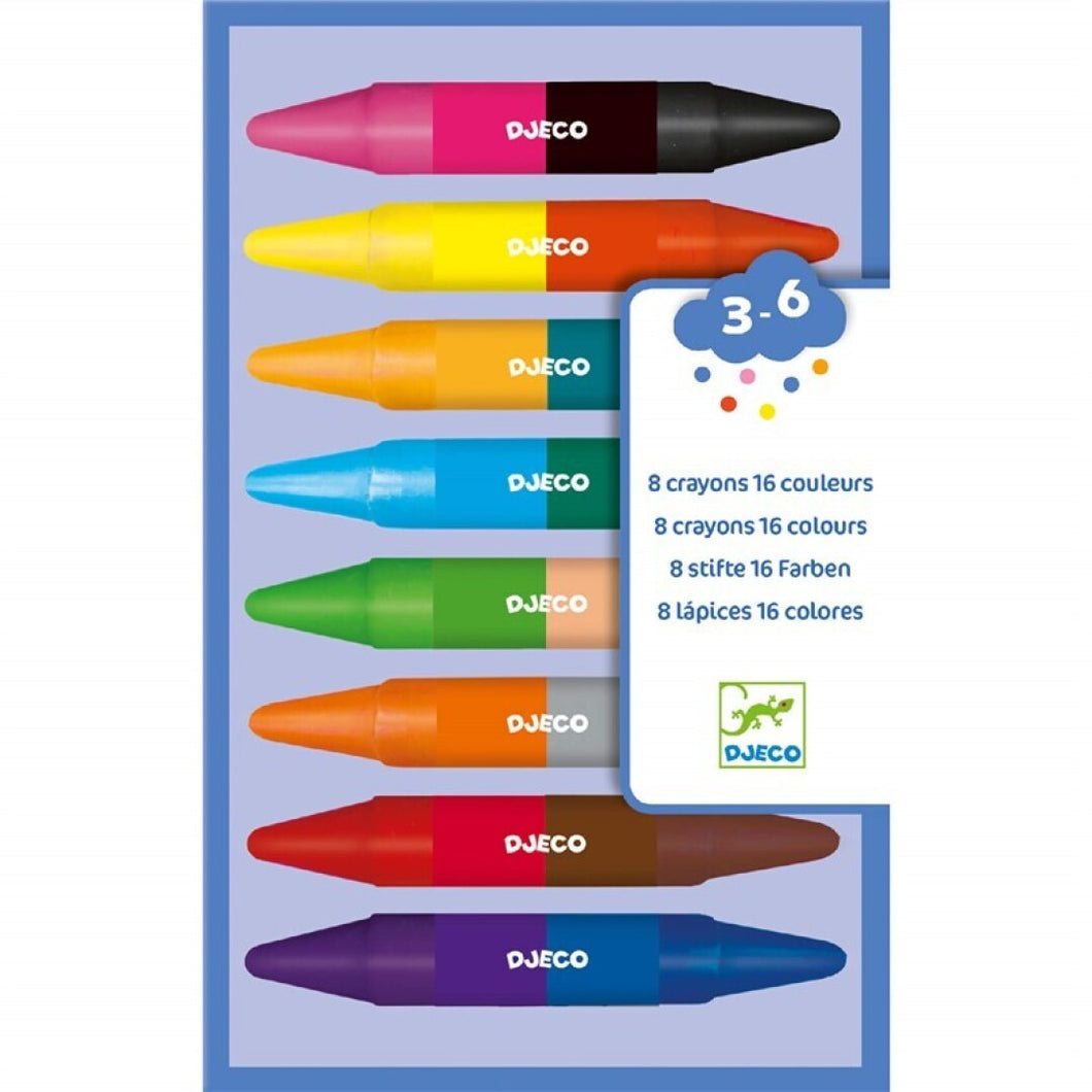 Ceras de dos colores (doble punta)