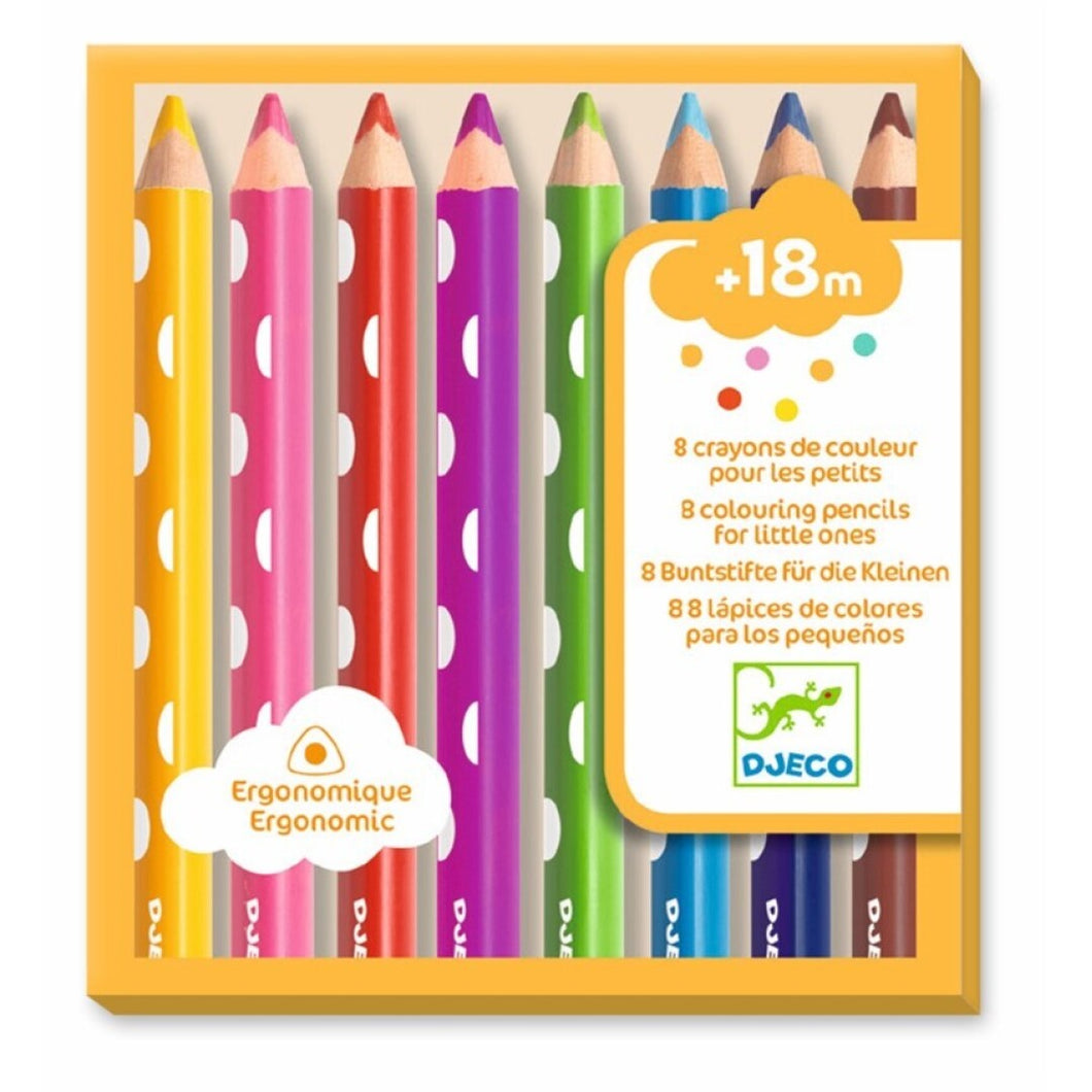 8 lápices de colores para pequeños