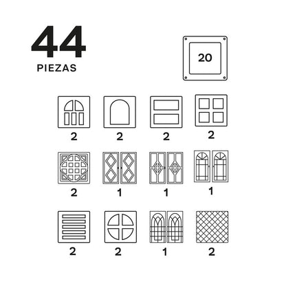 Imanix Cool Windows 40 pzas. (20 pzas. + 20 clicks)