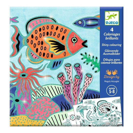 Dibujos para colorear brillantes: bajo el mar
