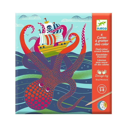 Láminas para rascar: arriba y abajo (bicolor)