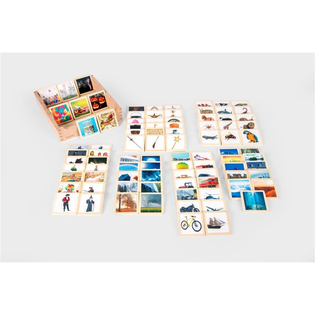 Tickit Fichas de madera para crear historias (90 piezas)