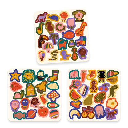 Pegatinas Bebés 60 pegatinas fieltro Los divertidos