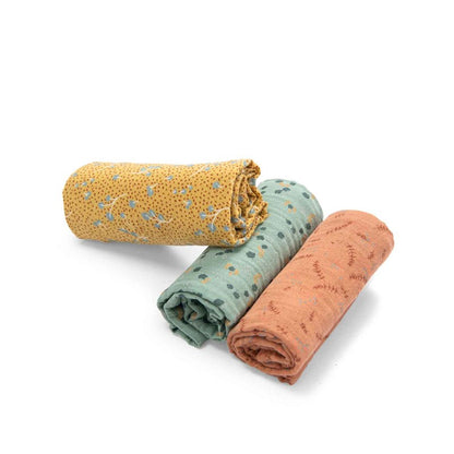 Juego de 3 muselinas Petits Lapins