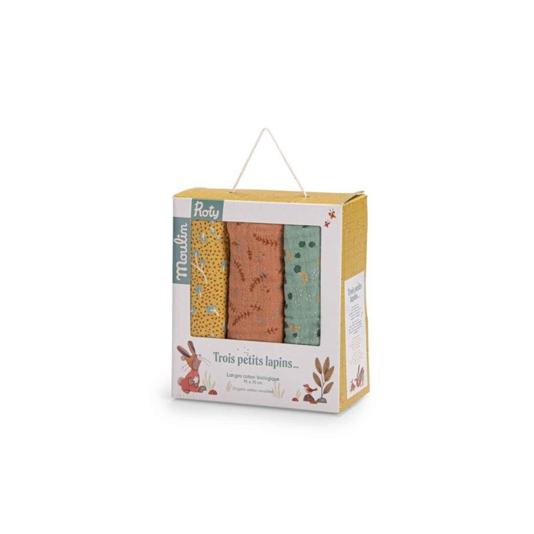 Juego de 3 muselinas Petits Lapins