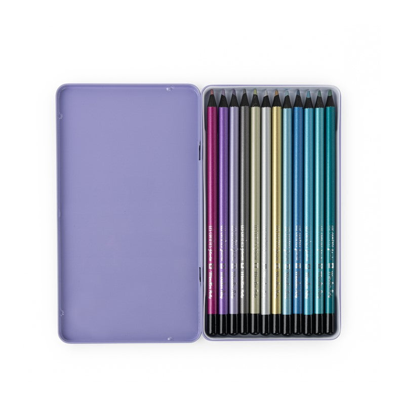 12 lápices de color metalizados