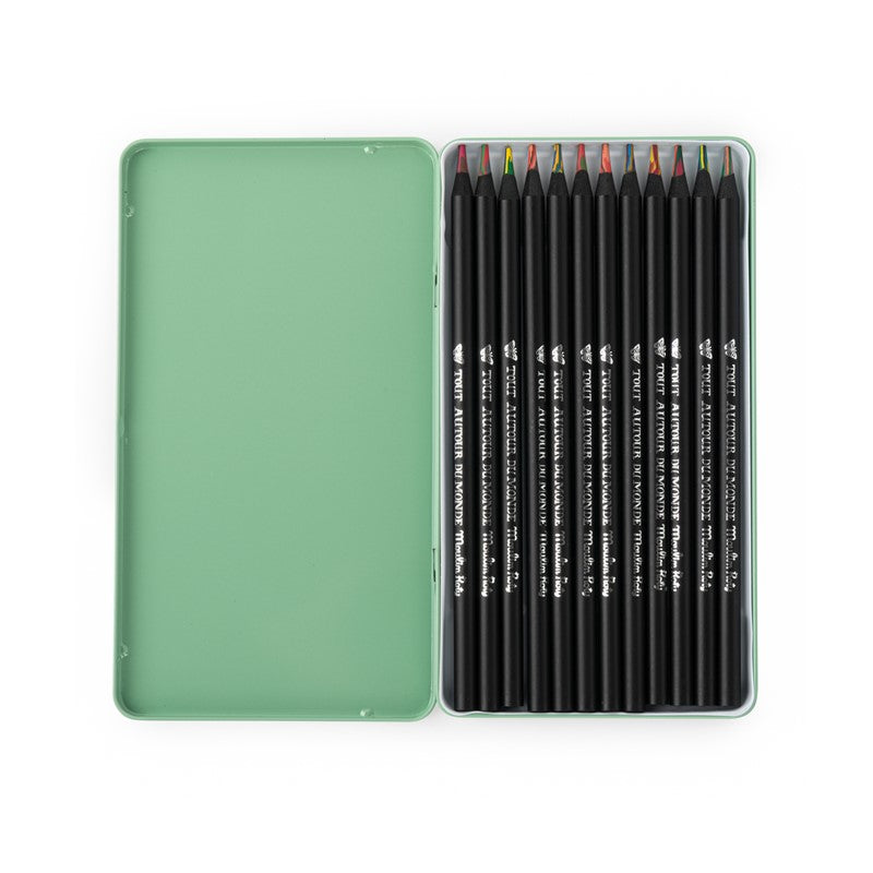 12 lápices de colores multicolor