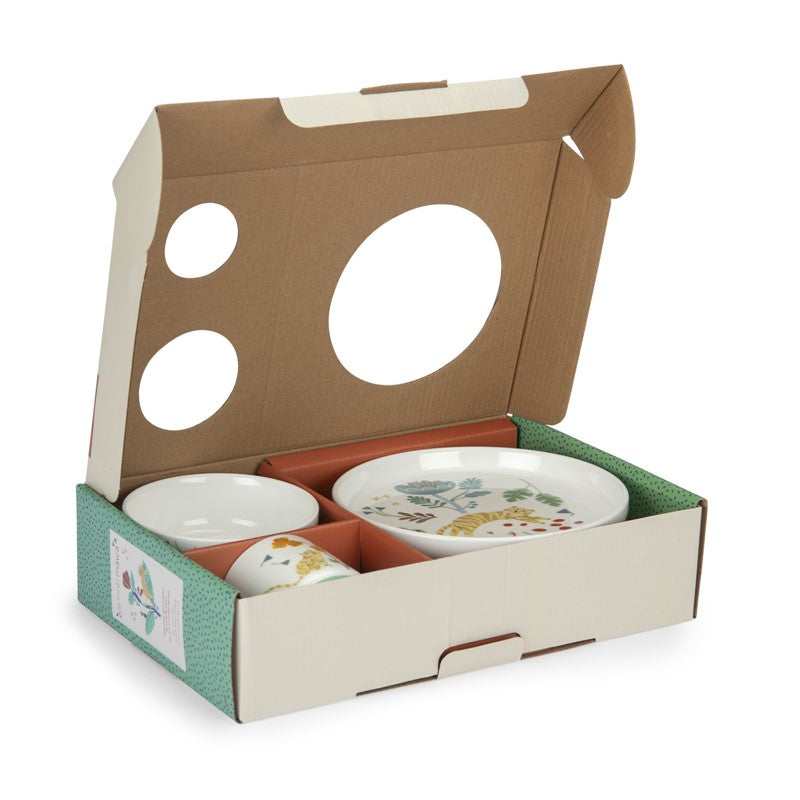 Conjunto vajilla de porcelana Forêt Mawa