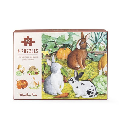 4 mini puzzles Animales