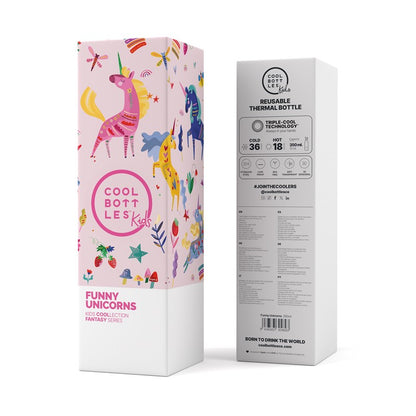 The Kids Bottle - Funny Unicorns 350ml