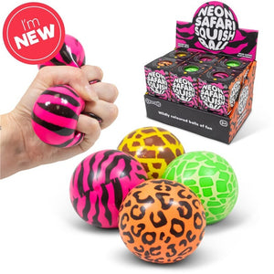 SCRUNCHEMS NEON SAFARI SQUISH BALL