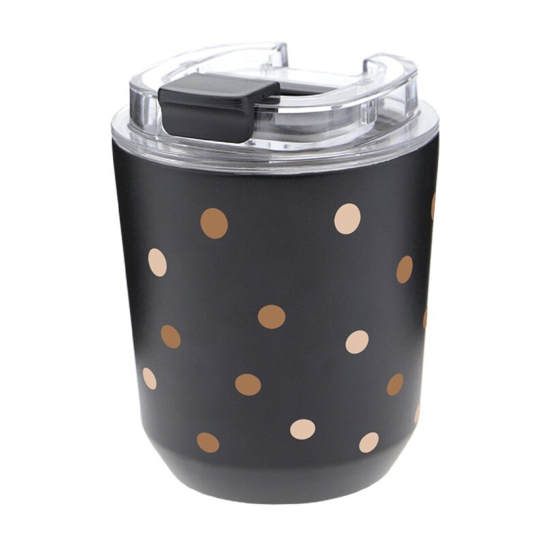 VASO TÉRMICO  280ML - BLACK SMALL DOT´S