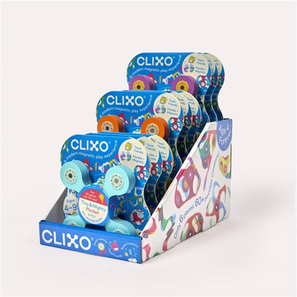 Expositor Clixo Tiny & Mighty Pocket Mini con modelos surtidos