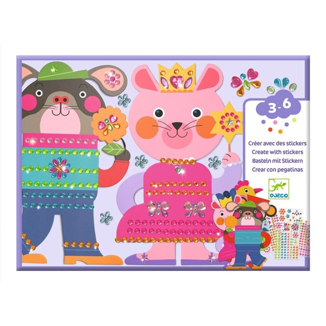 Crear con pegatinas: Resplandecientes de Djeco