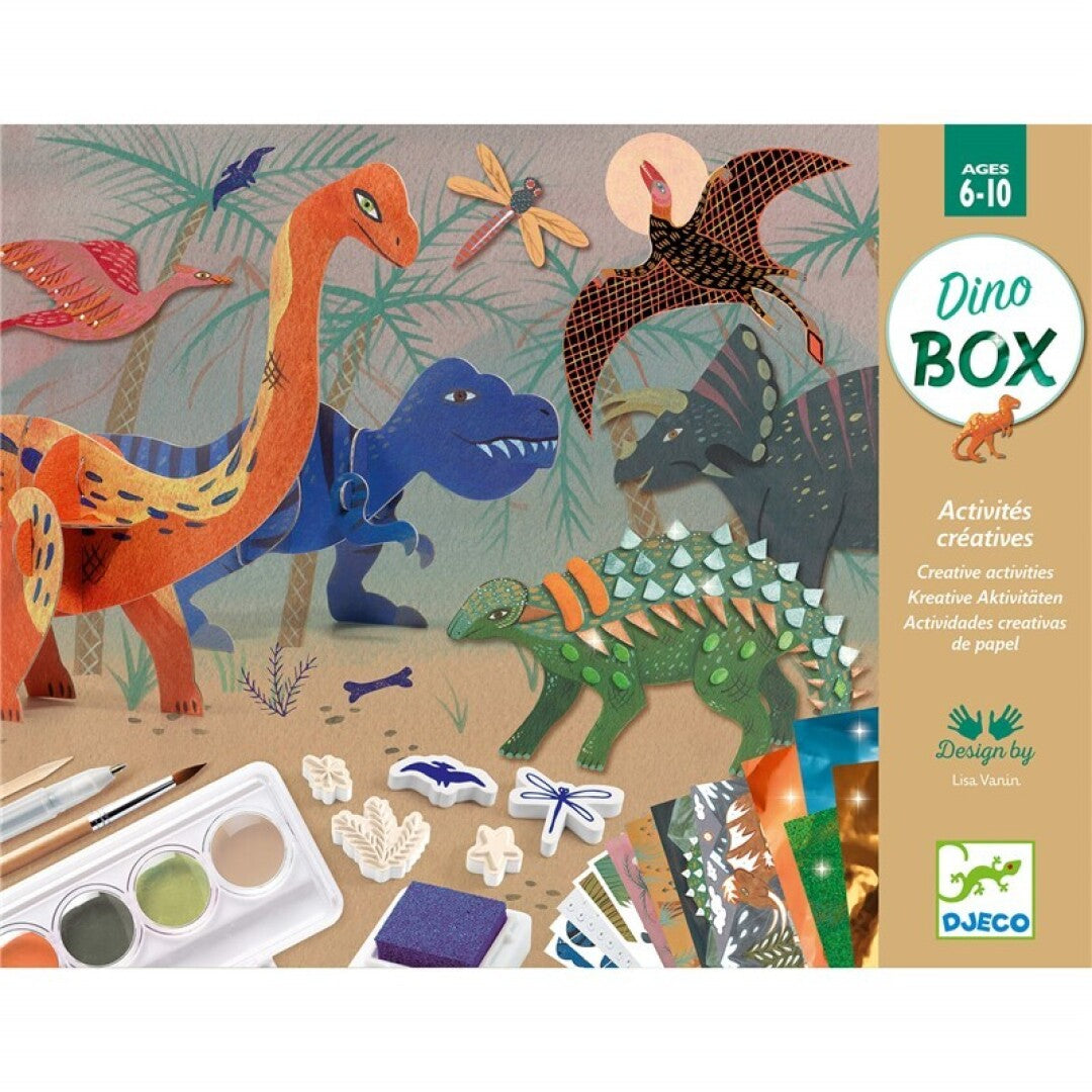 Cofre multiactividades El mundo de los dinosaurios de Djeco