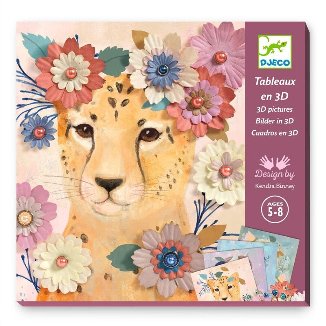 Papel creativo: Coronas de flores de Djeco