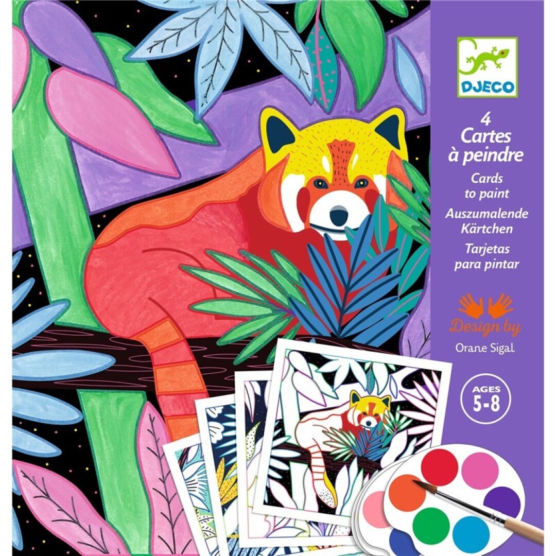 Tarjetas para pintar: Selva de Djeco