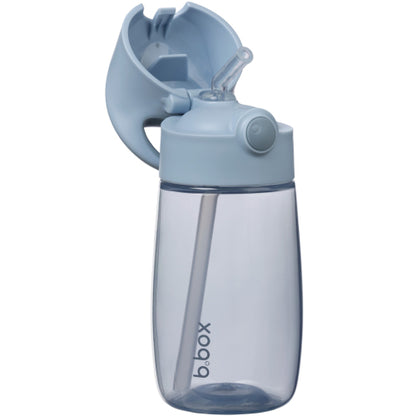 Botella Junior con pajita 380ml Azul