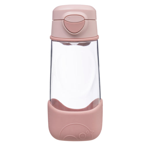 Botella tritán con boquilla y asa 450ml Rosa