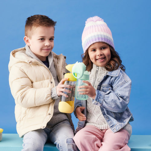 Botella Junior con pajita 380ml Verde