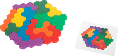 Puzzle educativo de madera Hexágono