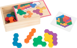 Puzzle educativo de madera Hexágono