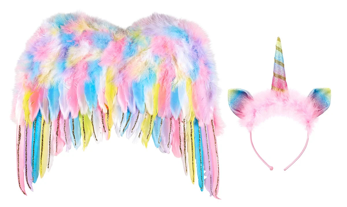 Conjunto Unicornio alas + diadema