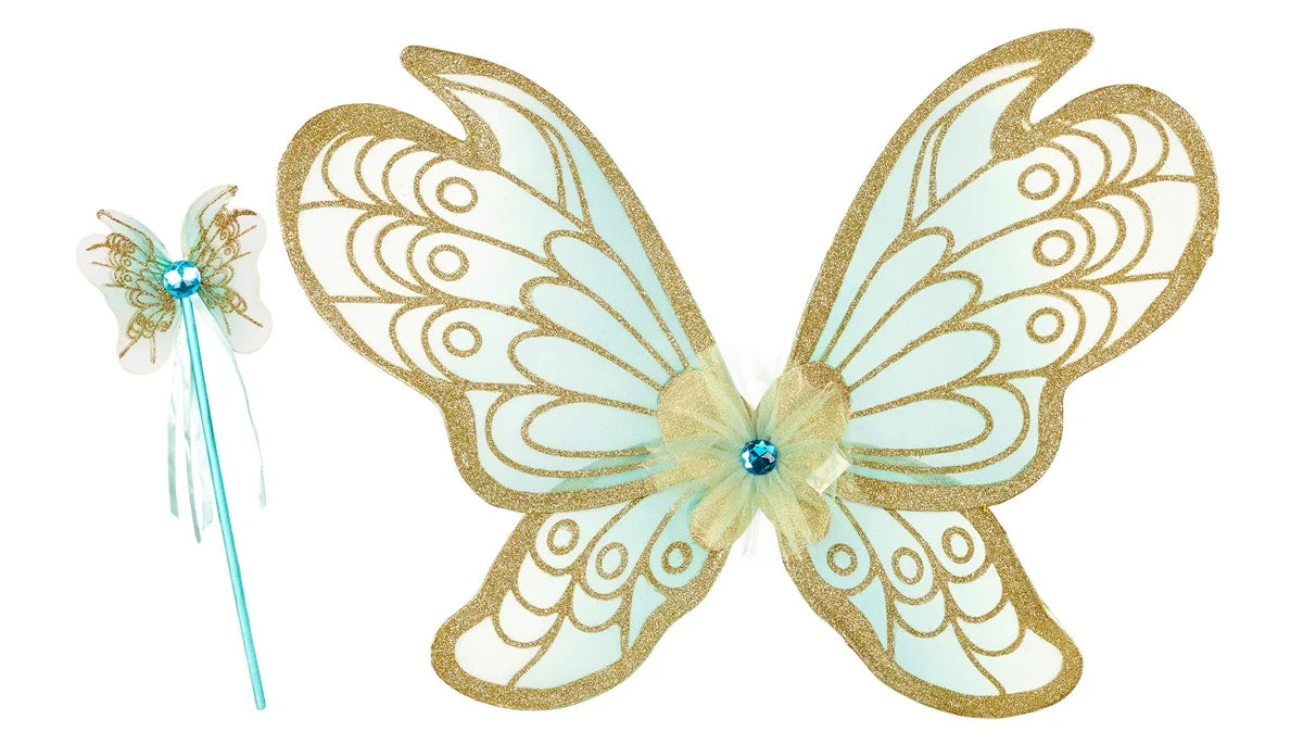 Conjunto alas+varita Jeanne, menta