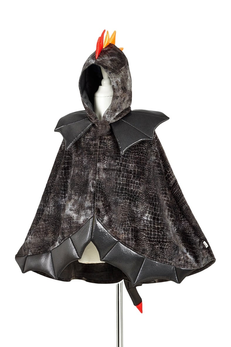 Capa dragón negra (4-7 años)