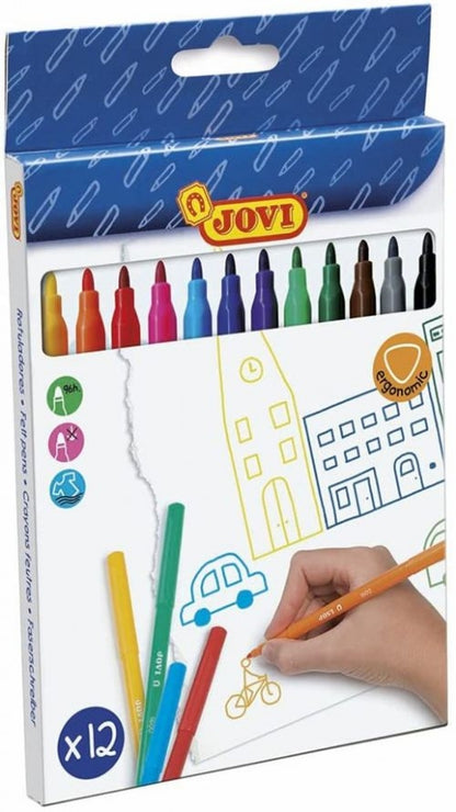 12 rotuladores JOVI punta fina