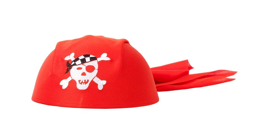 Sombrero pirata rojo