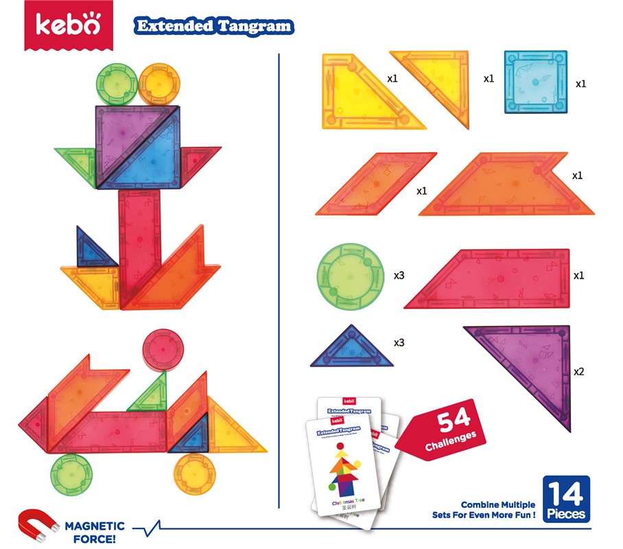 Extended Tangram 3D Imán