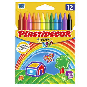 Ceras Plastidecor 12 Colores Bic Kids
